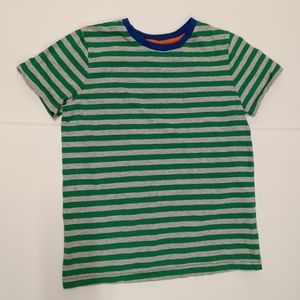Boden Kids Green & Gray Heather Stripe Breton Wringer T-Shirt Size 11/12